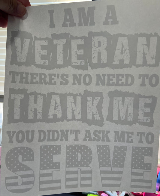 I am a veteran