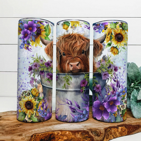 Purple Highland Cow