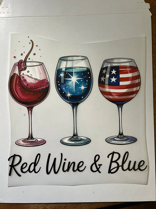 Red wine and blue