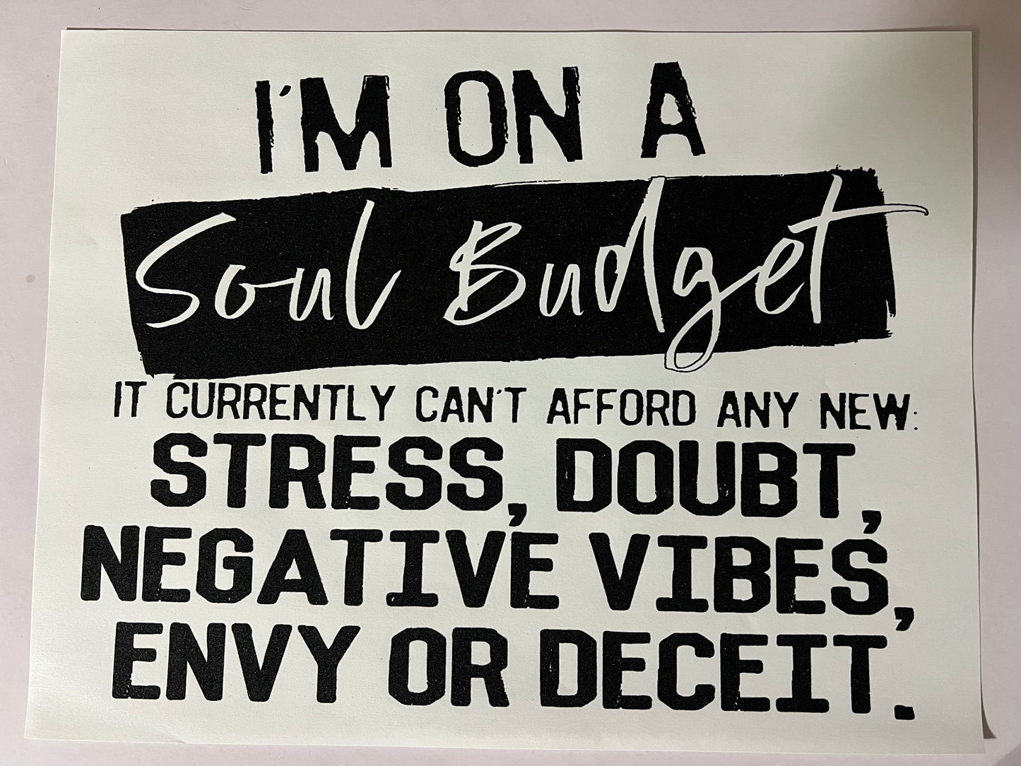 Soul Budget