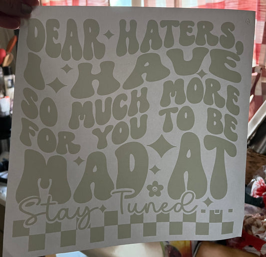 Dear Haters