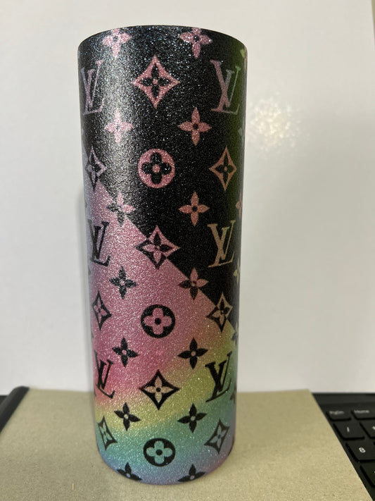 25oz Glitter LV Tumbler